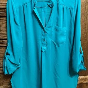 Rue 21 top, teal/greenish color, 3/4 quarter length sleeves